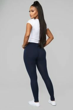 Fashion Nova Kim Basic Legging - Navy