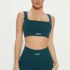 Fashion Nova Sports Bras Effortless Orpheus Ribbed Seamless Bra Top - Teal