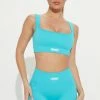 Fashion Nova Sports Bras Effortless Orpheus Ribbed Seamless Bra Top - Blue