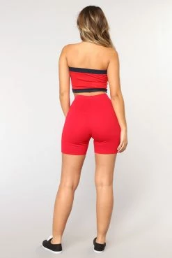 Fashion Nova Classic Mini Biker Shorts - Red