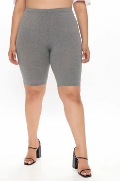 Fashion Nova Natalee Biker Shorts - Grey