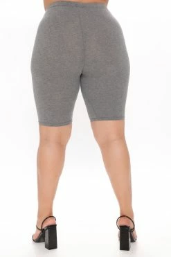 Fashion Nova Natalee Biker Shorts - Grey