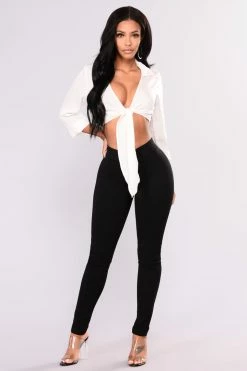 Fashion Nova Leggings Sealed Envelope Ponte Pants - Black
