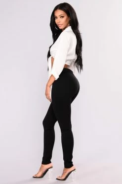 Fashion Nova Leggings Sealed Envelope Ponte Pants - Black