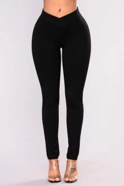 Fashion Nova Leggings Sealed Envelope Ponte Pants - Black