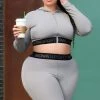Fashion Nova No Excuses Active Crop Jacket In Sculpt Tech - Grey