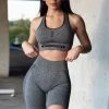 Fashion Nova Activewear Tops No FN Limits Active Sports Bra In Infinity Seamless - Charcoal