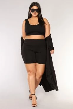 Fashion Nova Classic Mini Biker Shorts - Black