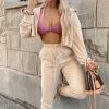 Brand new 👍 Fashion Nova Training Crop Full Zip Hoodie - Nude 🎁 1 Fashion Nova Training Crop Full Zip Hoodie - Nude